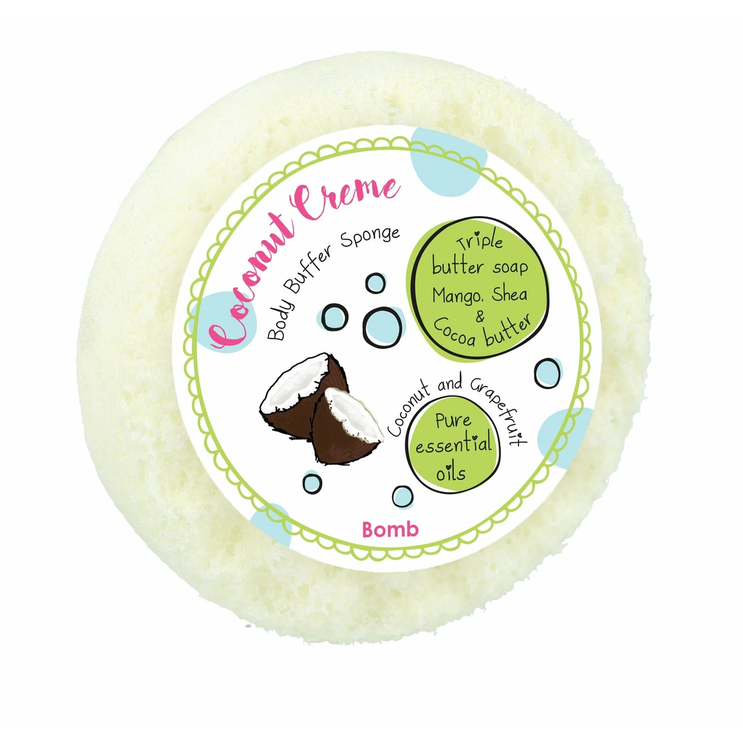 'Coconut Creme' Body Buffer Sponge