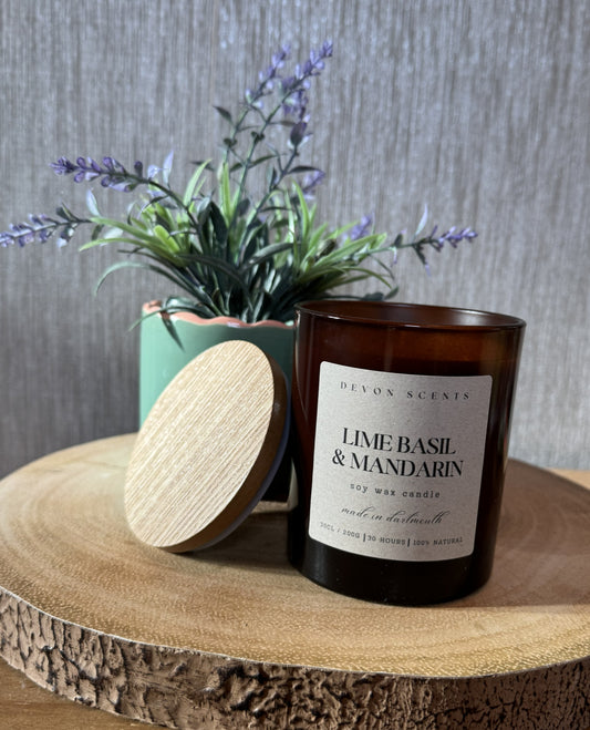 30cl 'Lime Basil & Mandarin' Amber Candle