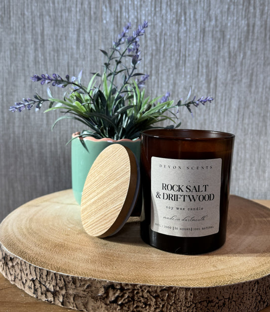 30cl 'Rock Salt & Driftwood' Amber Candle